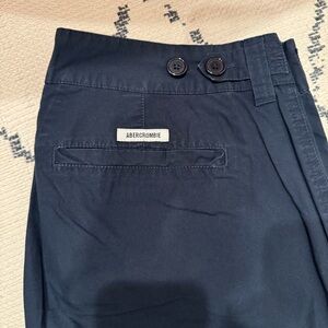 Abercrombie & Fitch Navy Blue Flare Wide Leg Pants